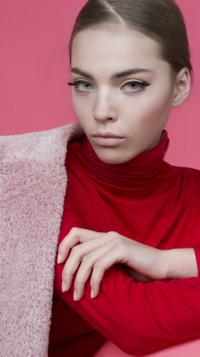 Кася Бельска, Топ модель, розовый, Kasia Bielska, Top Fashion Models, model, pink (vertical)