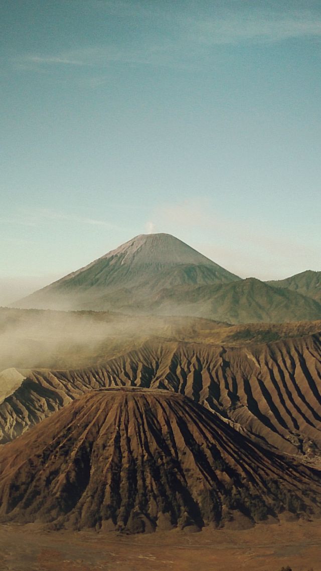 Бром, 4k, 5k, Индонезия, вулкан, песок, Bromo, 4k, 5k wallpaper, Indonesia, volcano, sand (vertical)