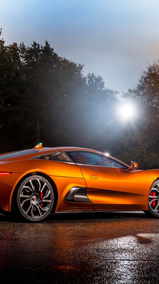 Ягуар Ц-Икс75, 007 спектр, джеймс бонд, оранжевый, спектр, Jaguar C-X75, 007 Spectre, james bond, orange, spectre (vertical)