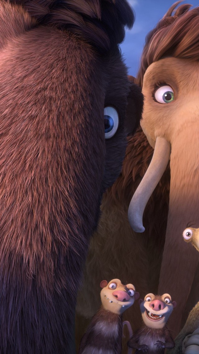 Ледниковый период 5: Столкновение неизбежно, мамонты, лучшие мультфильмы 2016, Ice Age 5: Collision Course, mammoths, best animations of 2016 (vertical)
