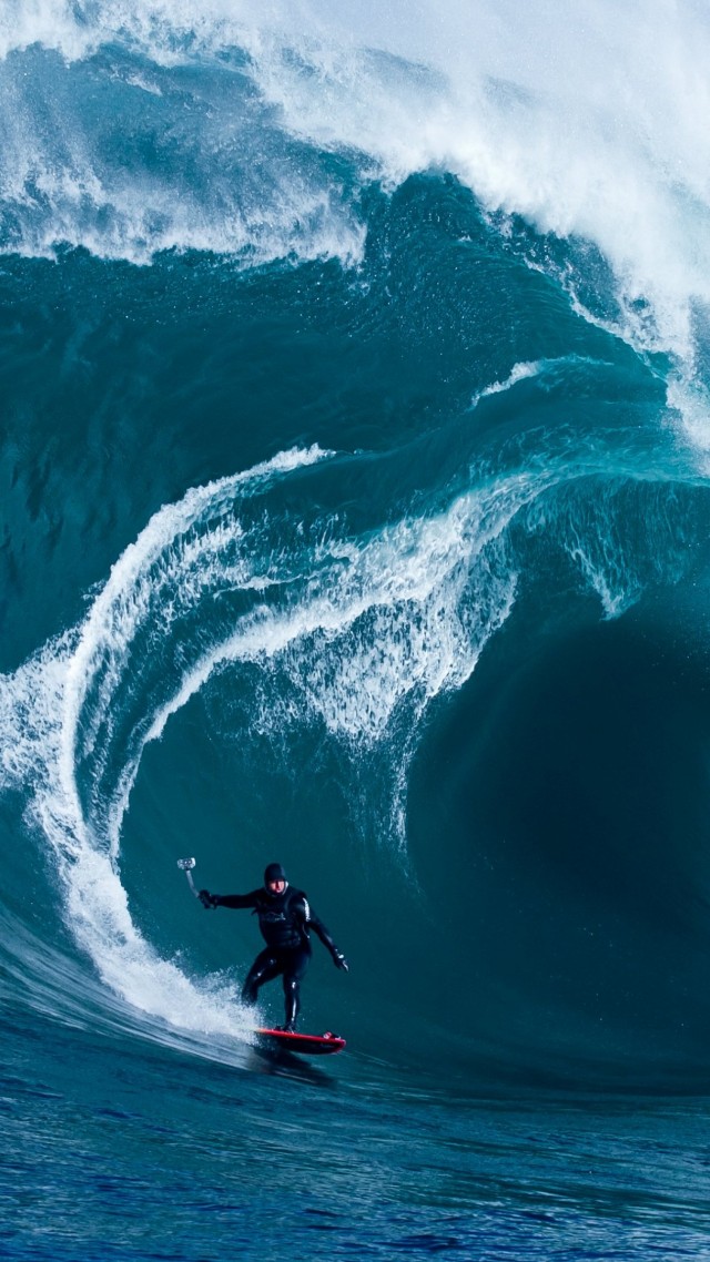 серфер, 4k, HD, океан, море, вода, синяя, Surfer, 4k, HD wallpaper, storm surfers, ocean, sea, water, blue, sport (vertical)