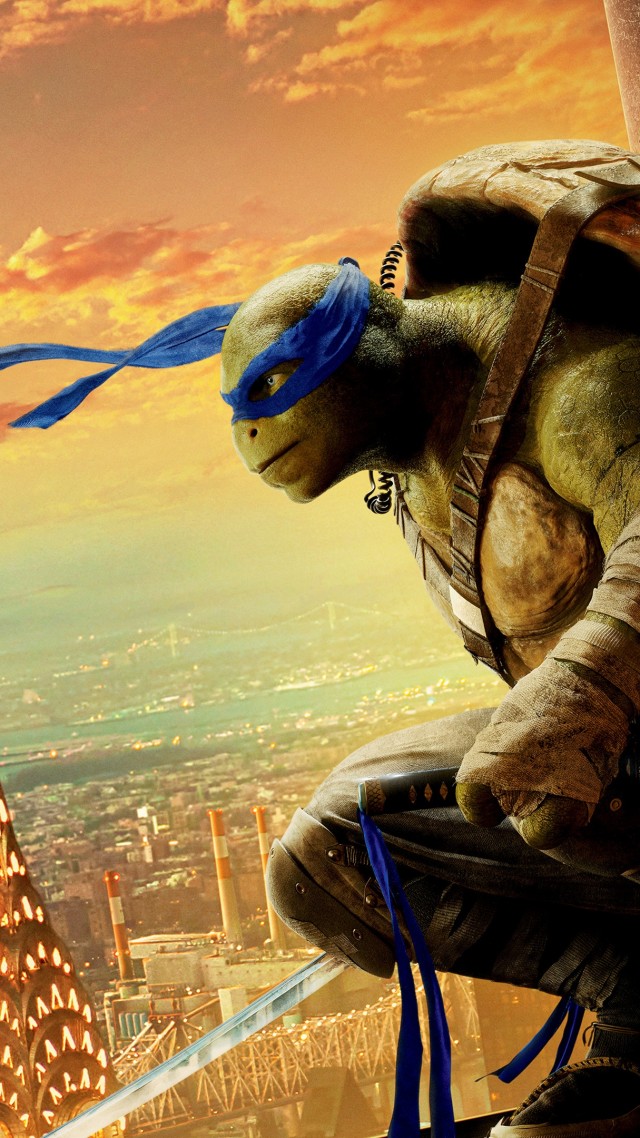 Черепашки-ниндзя 2, Леонардо, Лучшие фильмы 2016, черепашки, Teenage Mutant Ninja Turtles: Half Shell, Leonardo, Best Movies of 2016, Turtles (vertical)