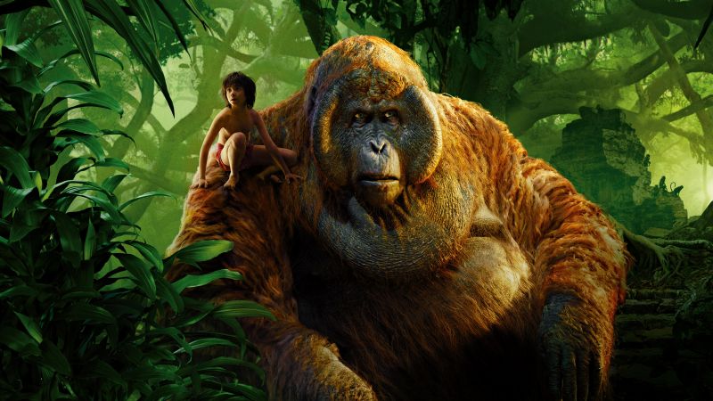Книга Джунглей, Маугли, Король Луи, король обезьян, приключения, Лучшие фильмы 2016 (horizontal)