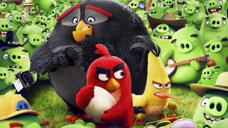 Angry Birds Movie, Красный, Бомбочка, Чак, Лучшие мультфильмы 2016 (horizontal)