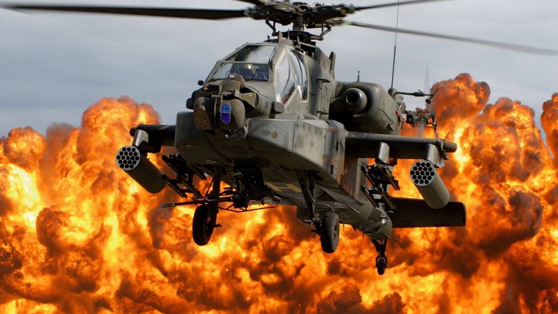 Апаче АШ-64, боевой вертолет, Армия США, ВВС США (horizontal)