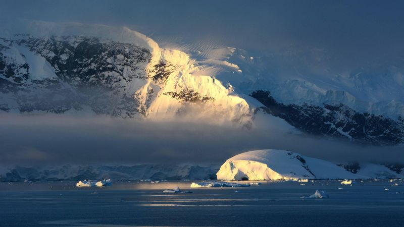 Антарктика, снег, гора, айсберг, 4k (horizontal)