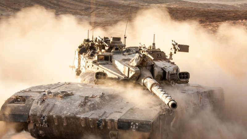 Меркава, Mk.4M, Армия Израиля, основной танк, танк, военная машина, пыль (horizontal)