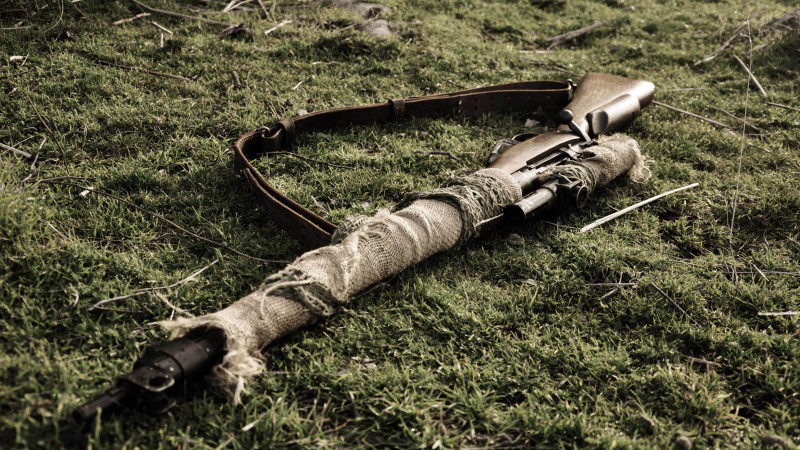 Ли-Энфилд, снайперская винтовка, Армия Британии, камуфляж (horizontal)