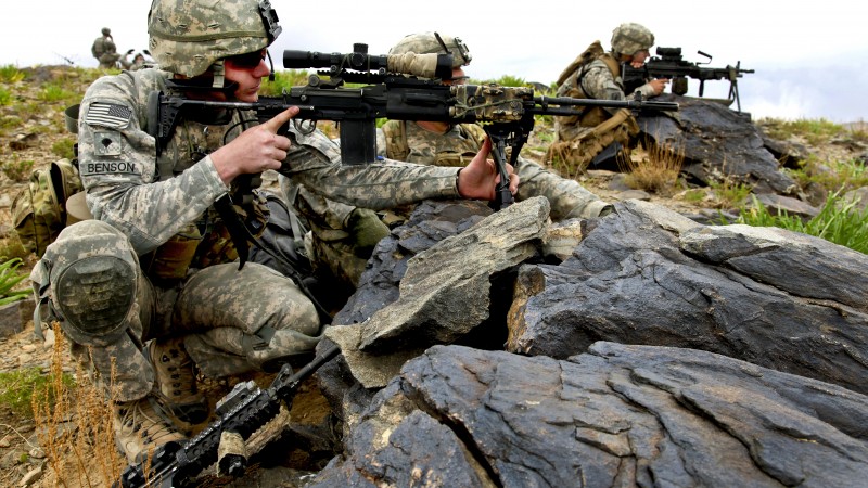 Афганистан, Армия США, автоматическая винтовка (horizontal)