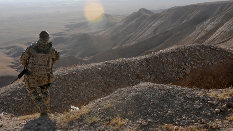 Афганистан, солдат, Бундесвер, пустыня (horizontal)