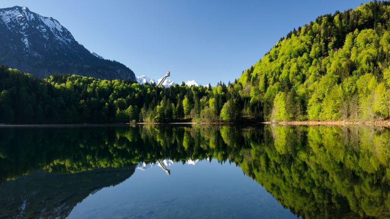 Оберстдорф, Германия, горы, озеро (horizontal)