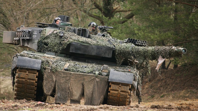Леопард 2, ОБТ, танк, камуфляж (horizontal)