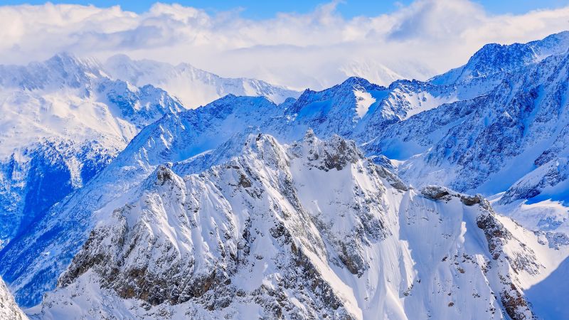 Альпы, Швейцария, горы, снег (horizontal)
