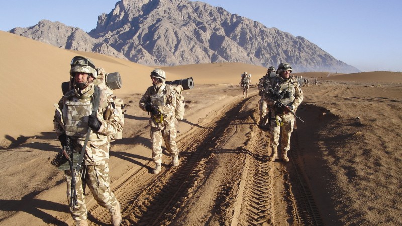 Вооружённые силы Румынии, солдат, гора, Афганистан (horizontal)