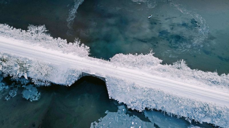 Ганновер, Нью Гемпшир, США, снег, зима, лед (horizontal)
