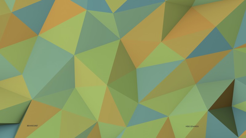 полигон, 4k, 5k, обои, зеленый, треугольники (horizontal)