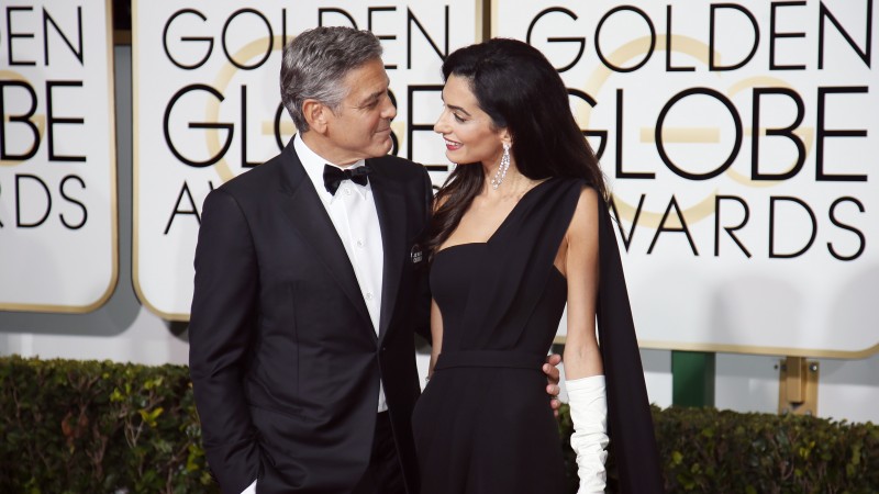 Джордж Клуни, Амал Аламудин, Самые популярные знаменитости, актер, писатель, продюсер (horizontal)