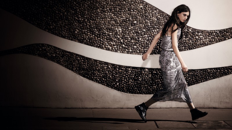 Жаклин Яблонски, Топ модель 2015, модель, брюнетка, платье (horizontal)