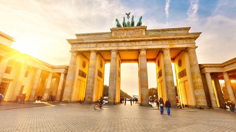 Бранденбургские ворота, Берлин, Германия, Туризм, Путешествие (horizontal)