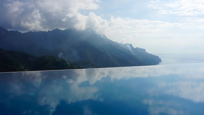Отель Карузо, 4k, HD, Италия, панорамный бассейн, путешествия, туризм (horizontal)