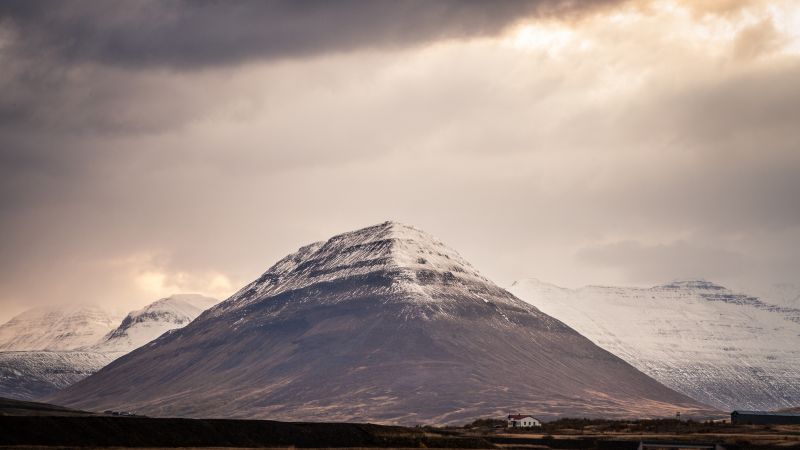 Исландия, 4k, 5k, горы, облака, луга (horizontal)