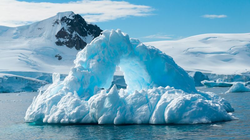 Антарктида, 5k, 4k, 8k, айсберг, на север, зима (horizontal)