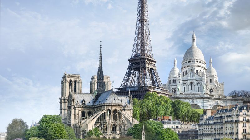 Париж, Франция, памятники, путешествия, туризм (horizontal)