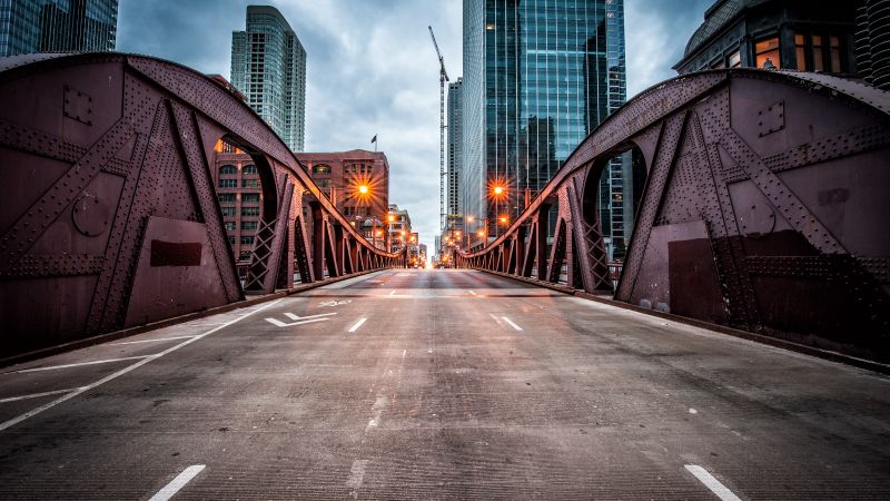 Мост Кларк Стрит, Чикаго, США, путешествие, туризм (horizontal)