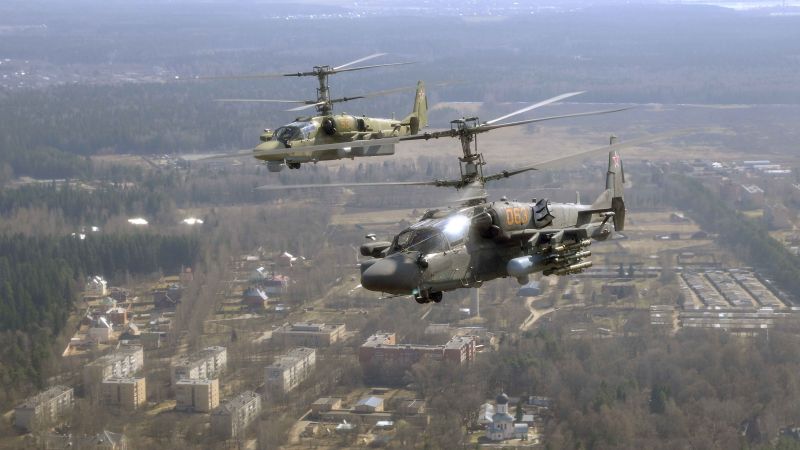 Камов КА-50, Черная Акула, боевой вертолет, ВВС России (horizontal)