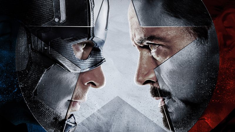 Первый мститель: Гражданская война, железный человек, Марвел, лучшие фильмы 2016 (horizontal)