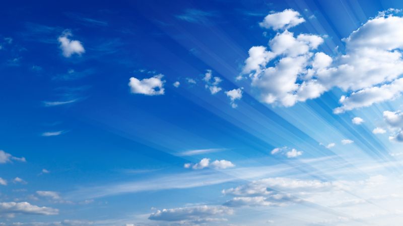 облака, 5k, 4k, 8k, голубое небо (horizontal)