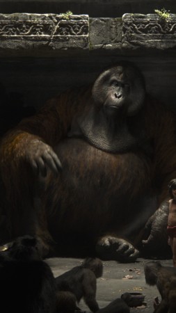 Книга Джунглей, Маугли, Король Луи, король обезьян, приключения, Лучшие фильмы 2016 (vertical)