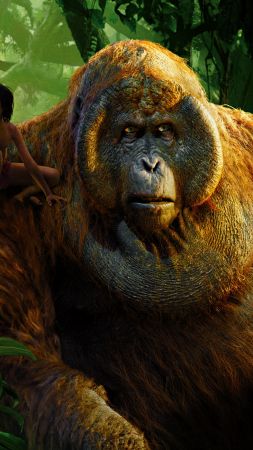 Книга Джунглей, Маугли, Король Луи, король обезьян, приключения, Лучшие фильмы 2016 (vertical)