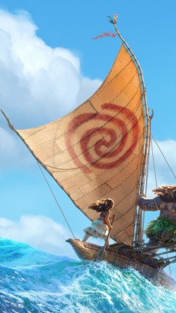 Моана, Мауи, океан, лучшие мультфильмы 2016 (vertical)