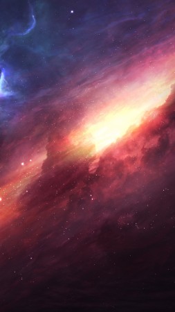 арт, космос, галактика, звезды (vertical)