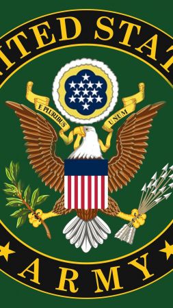 Армия Соединенных штатов Америки, армия США, лого, орел (vertical)