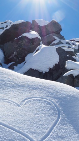 Снег, солнце, 4k, HD, любовь, Новая Зеландия (vertical)