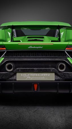 Lamborghini Huracan Performante, суперкар, Женевский автосалон 2017 (vertical)