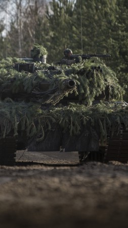 Леопард 2а6, танк, камуфляж, Армия Германии (vertical)