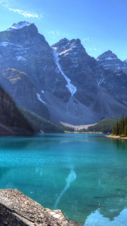 Озеро, 4k, HD wallpaper, горы (vertical)