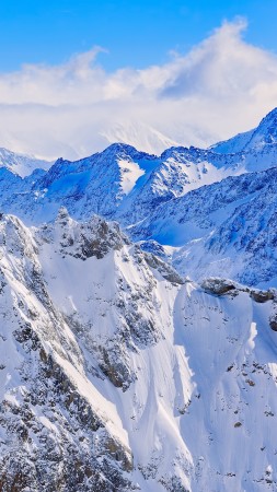 Альпы, Швейцария, горы, снег (vertical)