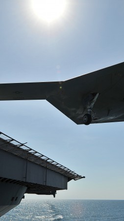 ВВС США, дрон, Пегас, полет, X-47B (vertical)
