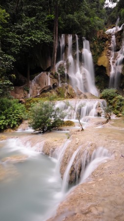 Пангур Водопад, 4k, HD, водопад, гора, река, Датат (vertical)
