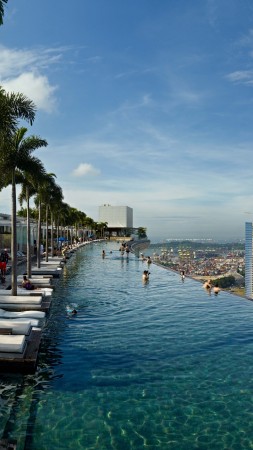 Марина Бэй Сандс, отель, бассейн, бесконечный бассейн, гостинница, отдых, туризм, Сингапур, бронирование (vertical)