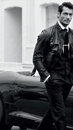 Дэвид Генди, Топ Модель 2015, модель, Лондон, Великобритания, машина, улица (vertical)