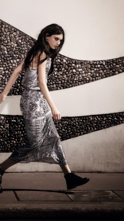 Жаклин Яблонски, Топ модель 2015, модель, брюнетка, платье (vertical)