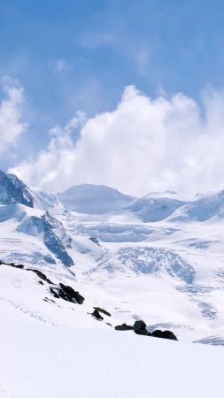 Китцштайнхорн Капрун, 4k, 5k, Австралия, гора, путешествие, туризм, снег (vertical)