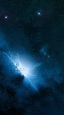 Туманность, космос, звезды, Андромеда (vertical)