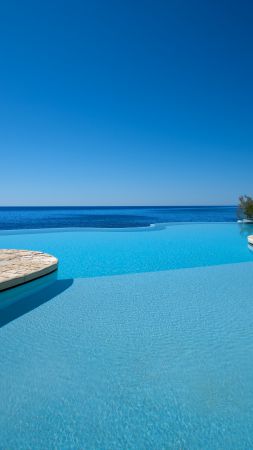 Отель Коста деи Фиори, 5k, 4k, Сардиния, Италия, панорамный бассейн, бассейн, путешествия, туризм (vertical)