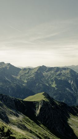 Альгой, 4k, 5k, Германия, горы, холмы, небо (vertical)